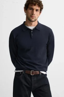 Best POLO PUNTO 100% CASHMERE Hombre Jerséis / Chaquetas|Polos