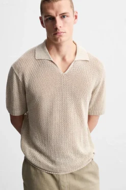 Clearance POLO PUNTO CALADOS Hombre Jerséis / Chaquetas|Polos