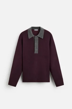 New POLO PUNTO CON VISCOSA Hombre Jerséis / Chaquetas|Polos