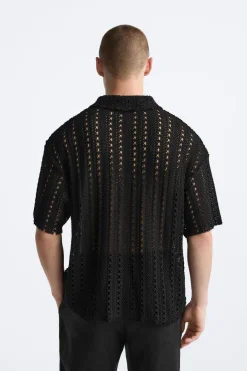 Fashion POLO PUNTO CROCHET Hombre Jerséis / Chaquetas|Polos