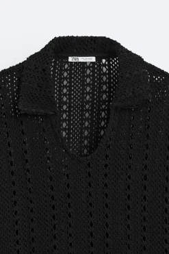 Fashion POLO PUNTO CROCHET Hombre Jerséis / Chaquetas|Polos