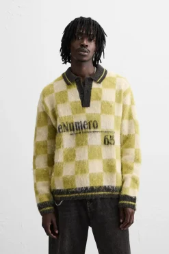 New POLO PUNTO CUADROS TEXTURA Hombre Jerséis / Chaquetas|Polos