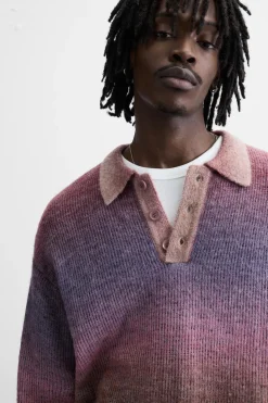 Hot POLO PUNTO DEGRADADO Hombre Jerséis / Chaquetas|Polos