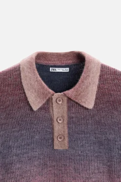 Hot POLO PUNTO DEGRADADO Hombre Jerséis / Chaquetas|Polos