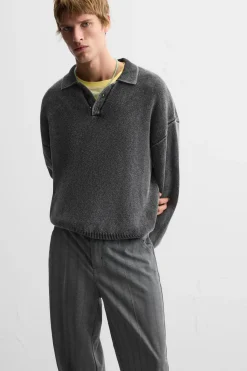 Sale POLO PUNTO EFECTO LAVADO Hombre Jerséis / Chaquetas|Polos