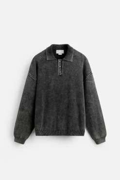 Sale POLO PUNTO EFECTO LAVADO Hombre Jerséis / Chaquetas|Polos