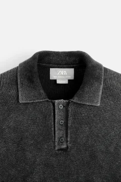 Sale POLO PUNTO EFECTO LAVADO Hombre Jerséis / Chaquetas|Polos