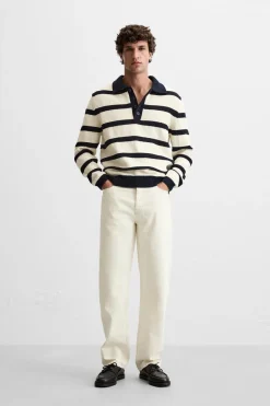 Fashion POLO PUNTO JACQUARD RAYAS Hombre Jerséis / Chaquetas|Polos