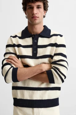 Fashion POLO PUNTO JACQUARD RAYAS Hombre Jerséis / Chaquetas|Polos