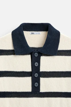 Fashion POLO PUNTO JACQUARD RAYAS Hombre Jerséis / Chaquetas|Polos