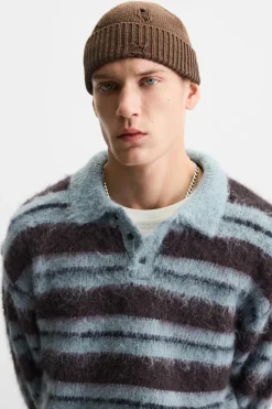Fashion POLO PUNTO RAYAS CEPILLADO Hombre Jerséis / Chaquetas|Polos