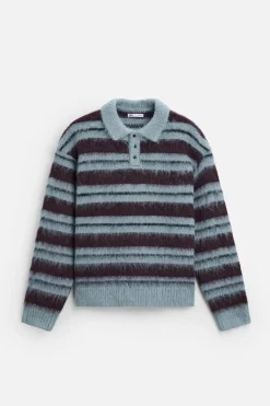 Fashion POLO PUNTO RAYAS CEPILLADO Hombre Jerséis / Chaquetas|Polos