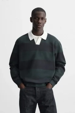 Sale POLO RAYAS COMBINADO Hombre Polos