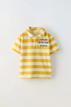 Niños ZARA 6 - 14 Años·Camisetas<POLO RAYAS TOALLA BORDADO