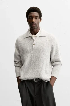 Clearance POLO TEXTURA BOUCLÉ Hombre Jerséis / Chaquetas|Polos