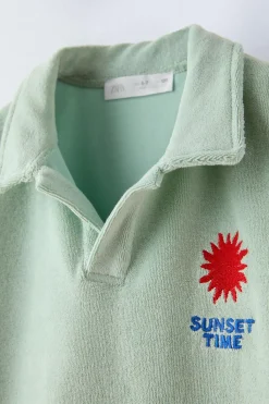 Niños ZARA 6 - 14 Años·Camisetas<POLO TOALLA BORDADO SOL