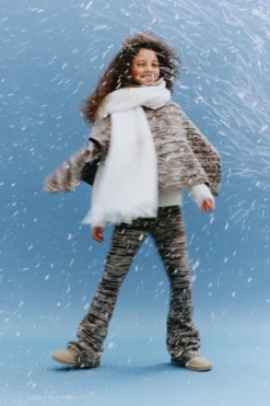 Niños ZARA 6 - 14 Años·Punto|6 - 14 Años·Total Look<PONCHO PUNTO JASPEADO