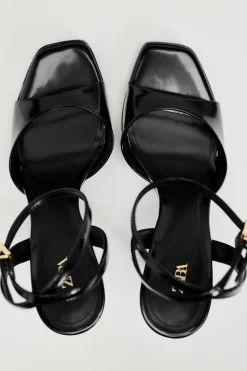 Sale SANDALIA ACHAROLADA TACÓN Mujer Zapatos