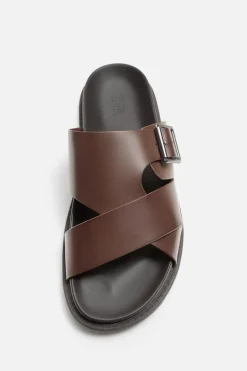 Best Sandalia Cruzada Hebilla Hombre Zapatos