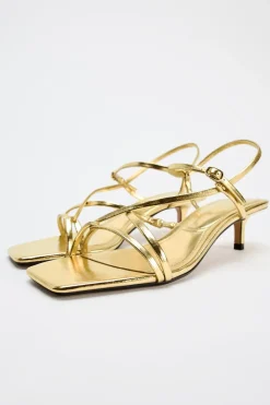 Hot SANDALIA METALIZADA KITTEN Mujer Zapatos