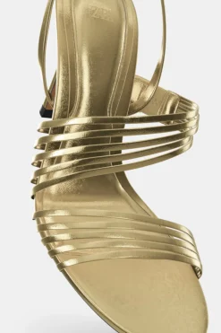 Outlet SANDALIA METALIZADA TIRAS Mujer Zapatos