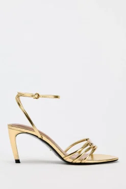 Hot SANDALIA METALIZADA TIRAS Mujer Zapatos