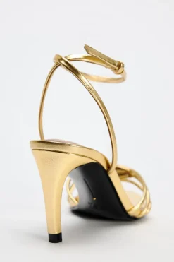 Hot SANDALIA METALIZADA TIRAS Mujer Zapatos