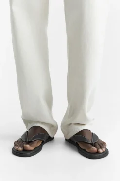 Sale SANDALIA PIEL PESPUNTES Hombre Zapatos