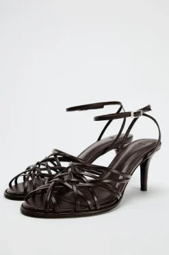 Clearance SANDALIA PIEL TIRAS CRUZADAS Mujer Zapatos