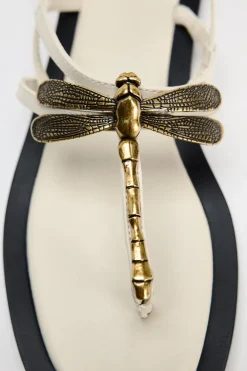 New SANDALIA PLANA ADORNO Mujer Zapatos