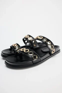 Outlet SANDALIA PLANA APLIQUES Mujer Zapatos