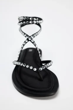 Sale SANDALIA PLANA BRILLOS ATADA Mujer Zapatos