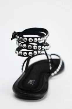 Sale SANDALIA PLANA BRILLOS ATADA Mujer Zapatos