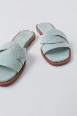 Niños ZARA 6 - 14 Años·Zapatos<SANDALIA PLANA DENIM