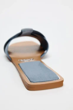 Clearance SANDALIA PLANA PIEL CRUZADA Mujer Zapatos