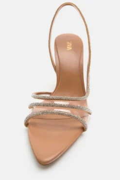 Hot SANDALIA TACÓN ALTO VINILO BRILLOS Mujer Zapatos