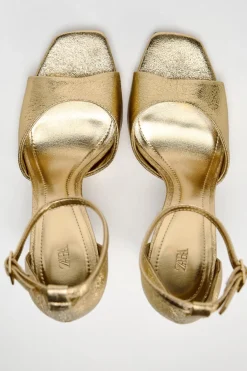 Hot SANDALIA TACÓN EFECTO METALIZADO Mujer Zapatos