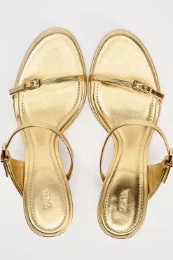 Best SANDALIA TACÓN HEBILLAS METALIZADA Mujer Zapatos