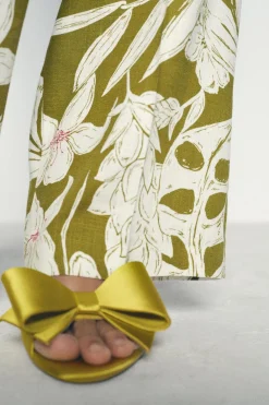 New SANDALIA TACÓN LAZO SATINADO Mujer Zapatos