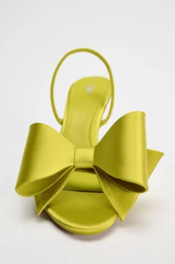 New SANDALIA TACÓN LAZO SATINADO Mujer Zapatos