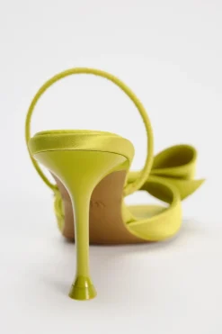 New SANDALIA TACÓN LAZO SATINADO Mujer Zapatos