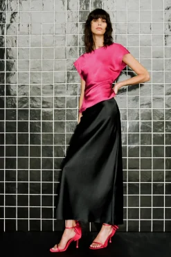 Fashion SANDALIA TACÓN LAZO SATINADO Mujer Zapatos