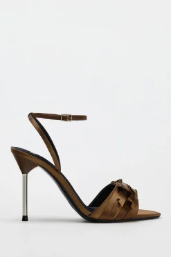 New SANDALIA TACÓN METALIZADO Mujer Zapatos