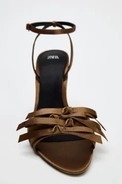 New SANDALIA TACÓN METALIZADO Mujer Zapatos