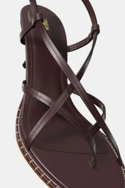 Online SANDALIA TACÓN PIEL PESPUNTE Mujer Zapatos