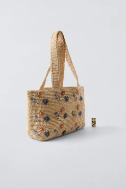 Niños ZARA 6 - 14 Años·Bolsos / Mochilas<SHOPPER RAFIA BORDADOS - SEA NY