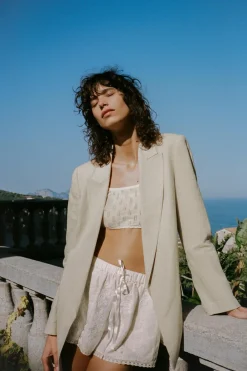 Discount SHORTS BORDADOS CON LINO Mujer Faldas / Shorts