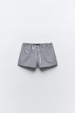 Discount SHORTS CUADRO VICHY LAZO Mujer Faldas / Shorts