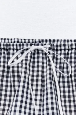 Discount SHORTS CUADRO VICHY LAZO Mujer Faldas / Shorts