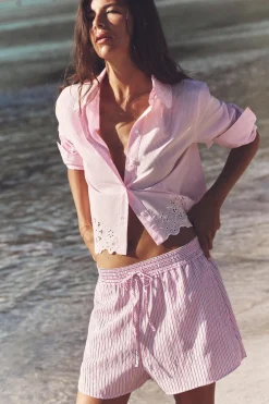 Clearance SHORTS POPELÍN RAYAS Mujer Faldas / Shorts